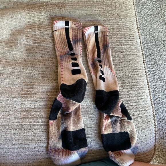 Mens Nike elite socks SZ large custom - Picture 2 of 4